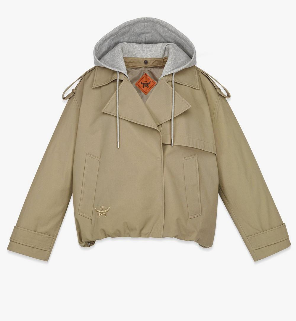 Oversized Cropped Trench Coat w/ Detachable Hood 1 Oversized Cropped Trench Coat w/ Detachable Hood 1